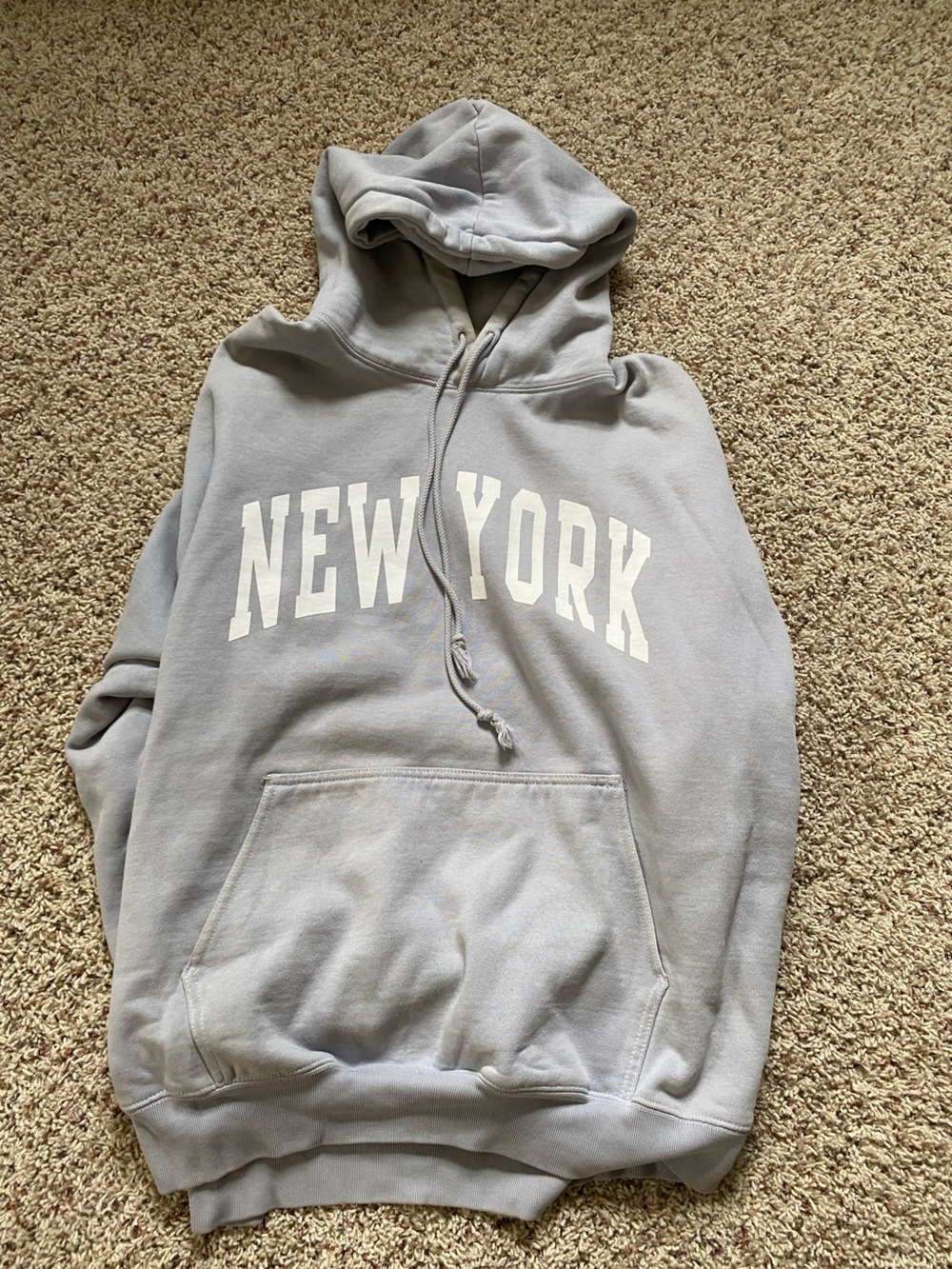Brandy Melville Light periwinkle "NEW YORK" Hoodie